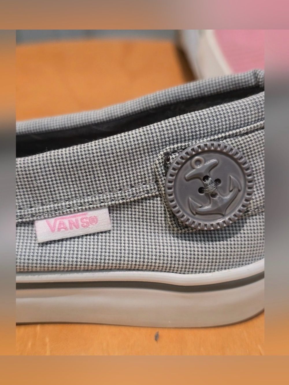 RARE Women's Vans Ashland Light Grey Boat Shoes Nautical Beach Theme Size 7.5 - Picture 5 of 7